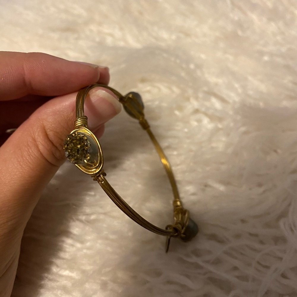 Gold druzy Bourbon and Bowties bangle